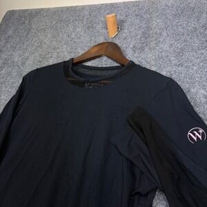 IBKUL Sun Shirt Womens L Black Mesh Long Sleeve UPF 50 Icefil Cooling Golf Top